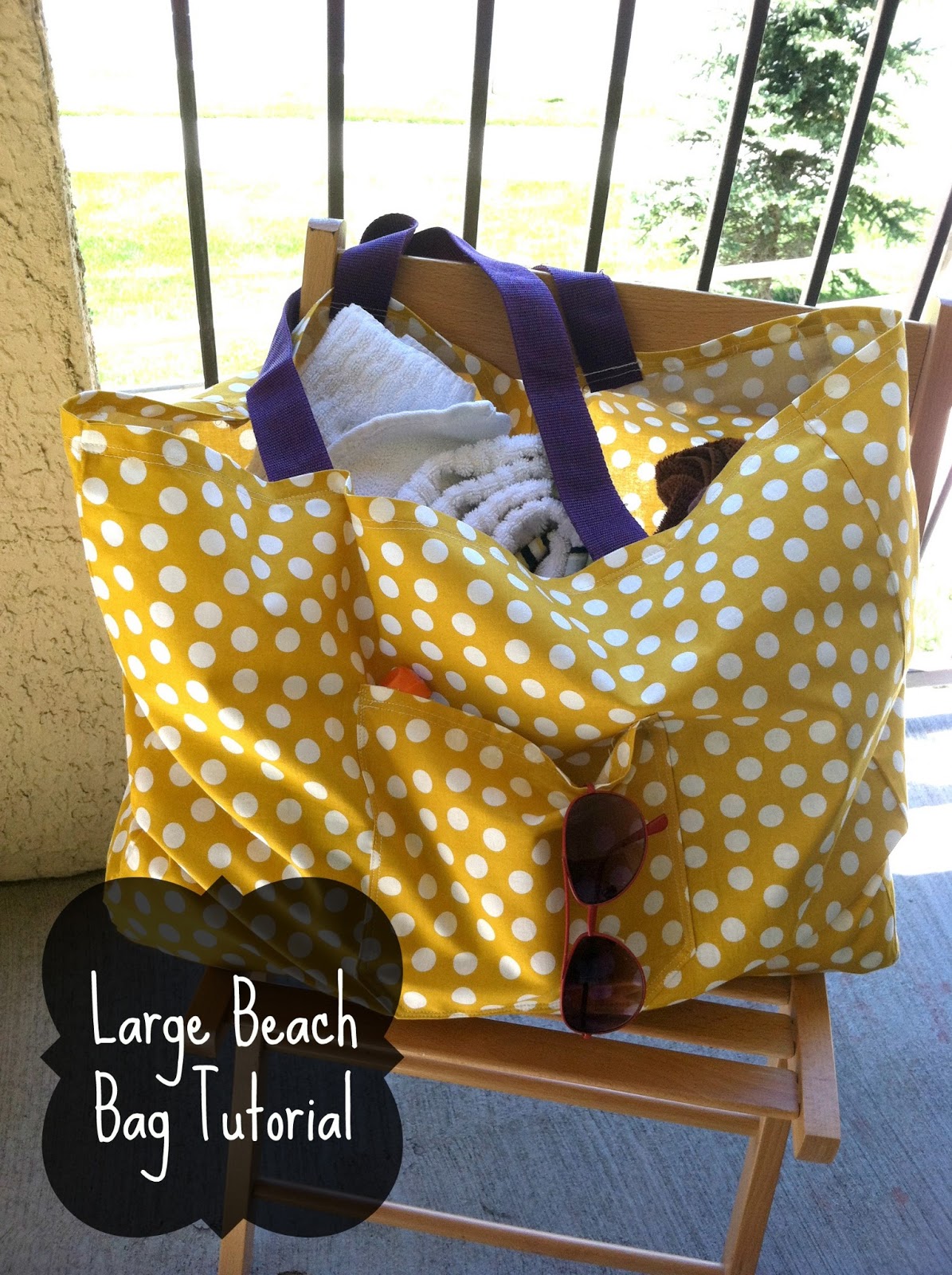 Little Miss Kim's Class Large Beach Bag/ Tote Tutorial