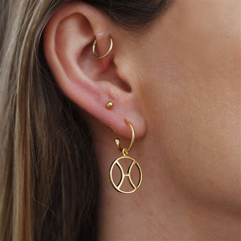 Zodiac Charm Hoop Earring&nbsp;Set