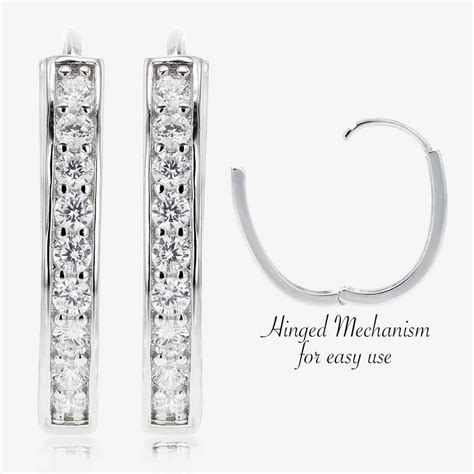 Silver Oval Huggie&nbsp;Earrings