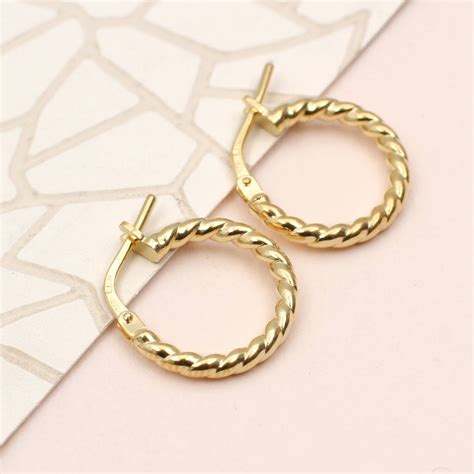 Silver Huggie Earrings&nbsp;Twisted