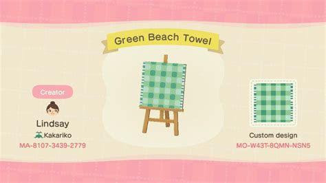 Beach Towel Animal Crossing New Horizons&nbsp;Design