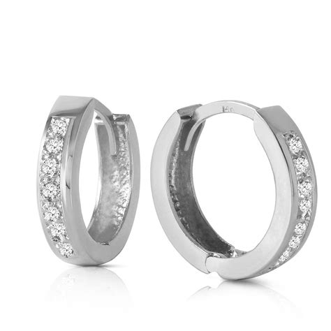 Huggie Earrings White&nbsp;Gold